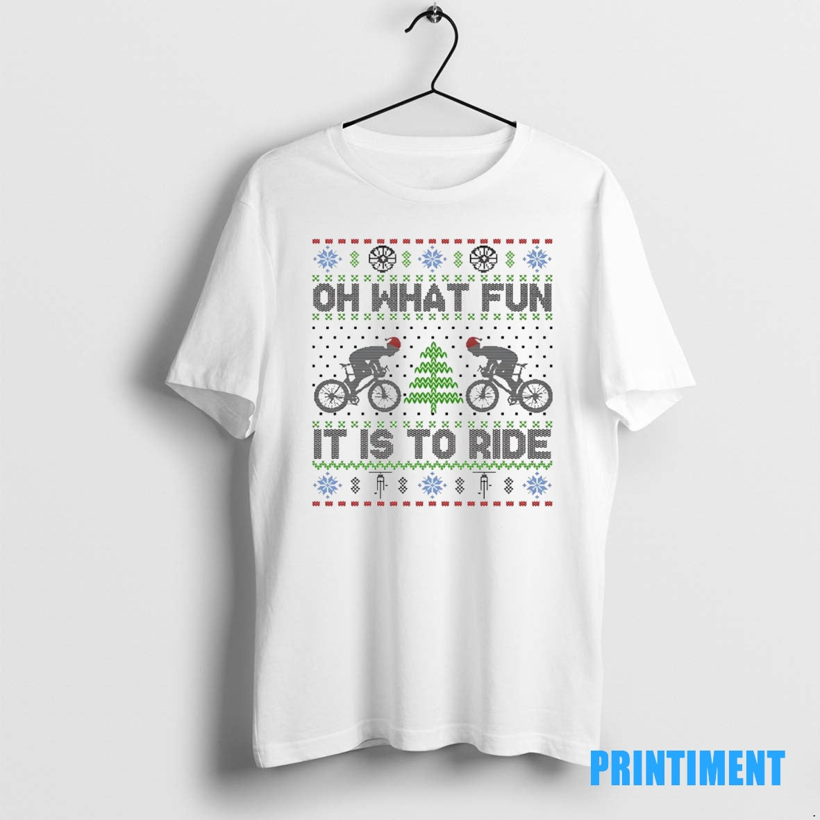 Official Oh What Fun It Is To Ride Bicycle Ugly Christmas Tee Sweater