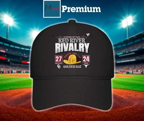 Oklahoma Beat Texas 2026 Red River Rivalry 27-24 Golden Hat Score T-Shirt