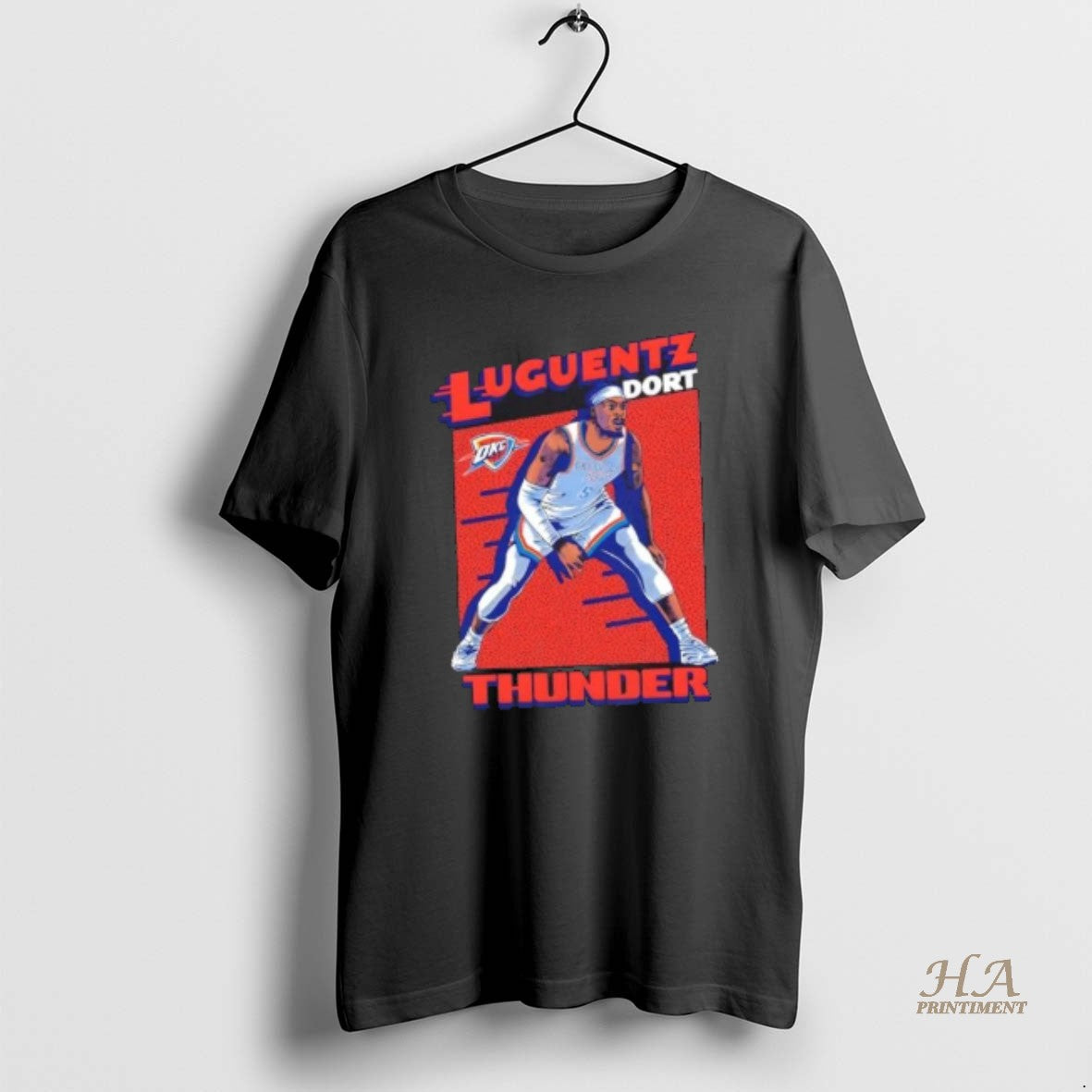Official Oklahoma City Thunder Lu Dort Action Basketball