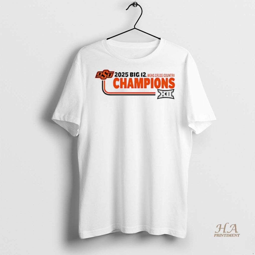 Official Oklahoma State Cowboys 2025 Big 12 Mens Cross Country Champions Shirt