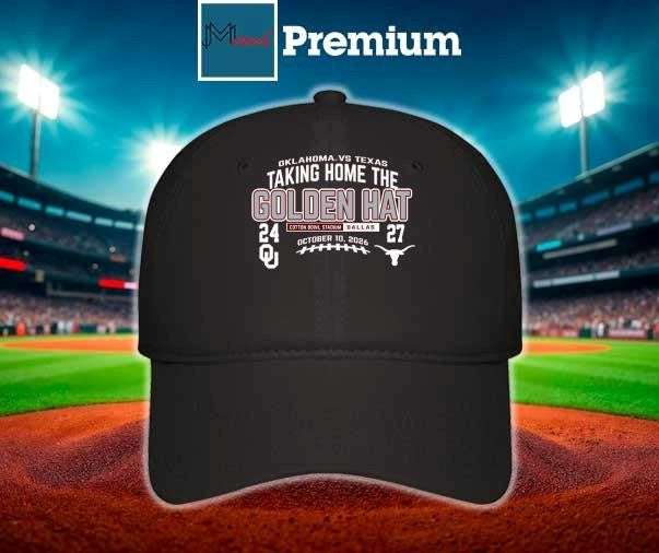 Oklahoma Vs Texas 2026 Taking Home The Golden Hat 27-24 Score Shirt