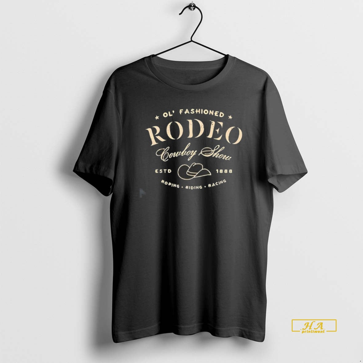 Official Old Fashioned Rodeo Cowboys Show Est 1888 Roping Riding Racing