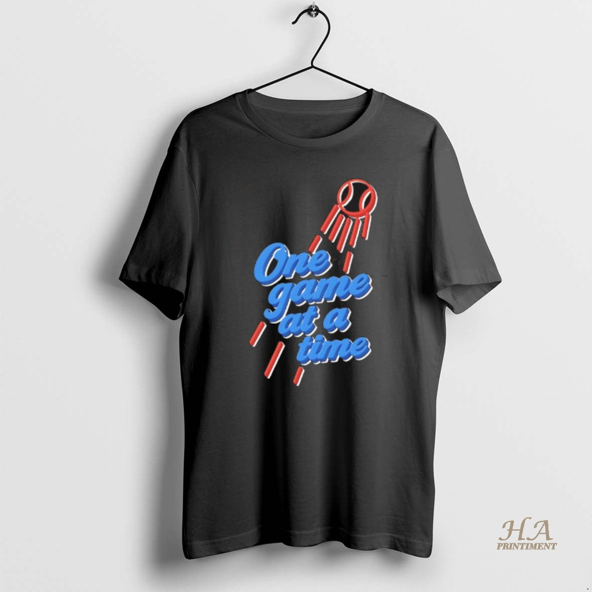 Official One Game At A Time Los Angeles Dodgers Parody Logo