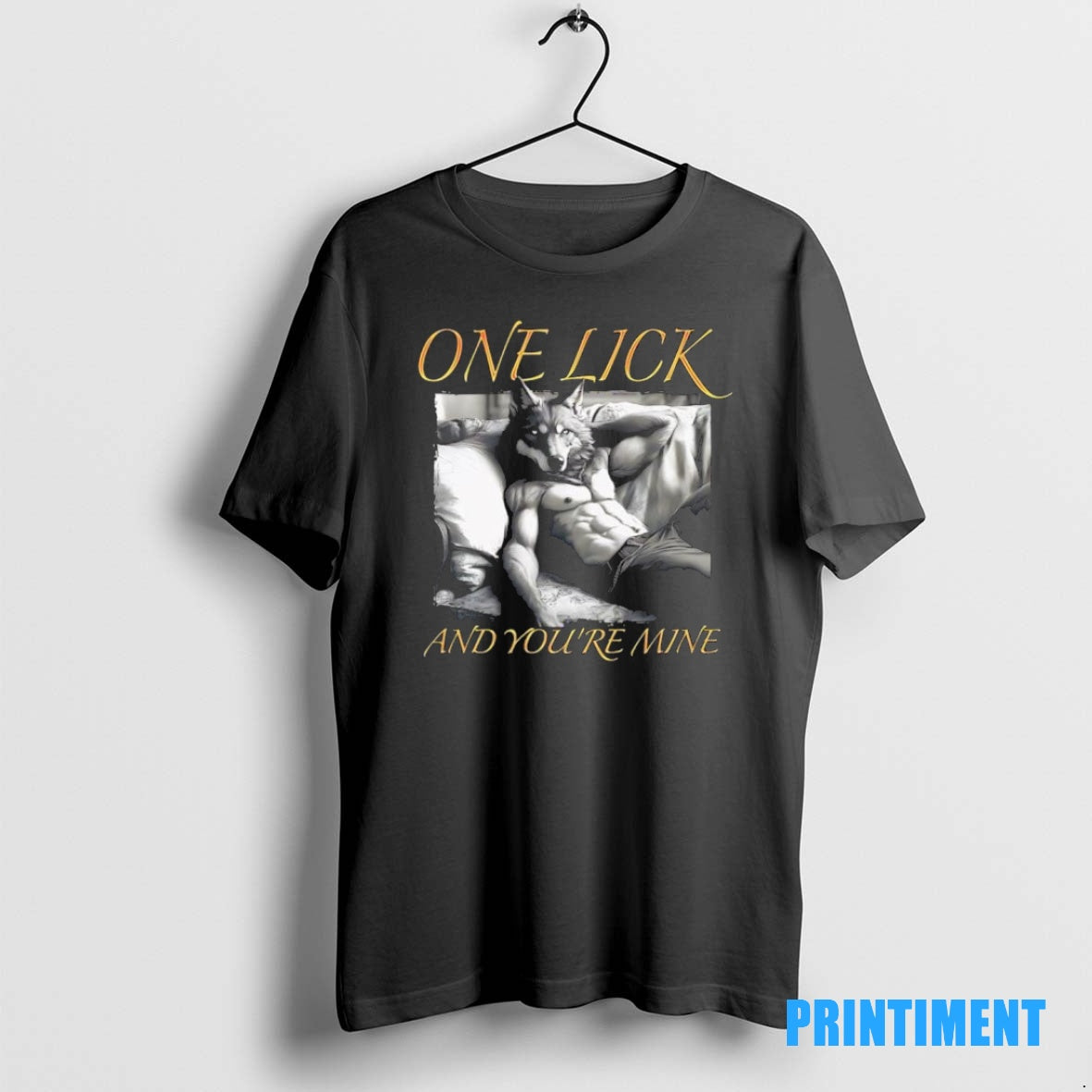 Official One Lick And Youre Mine Anthropomorphic Wolf Tee Sweater