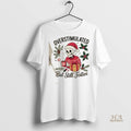 Official Overstimulated But Still Festive Funny X Mas Skeleton Shirt