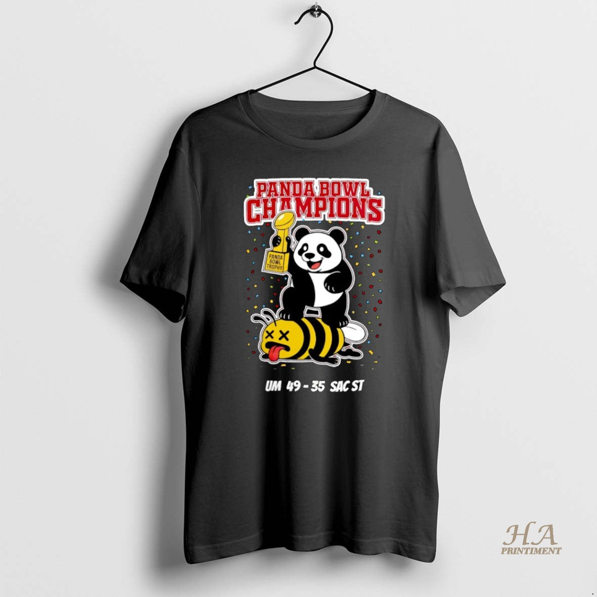 Official Panda Bowl Champions Panda Bee Mascot Score