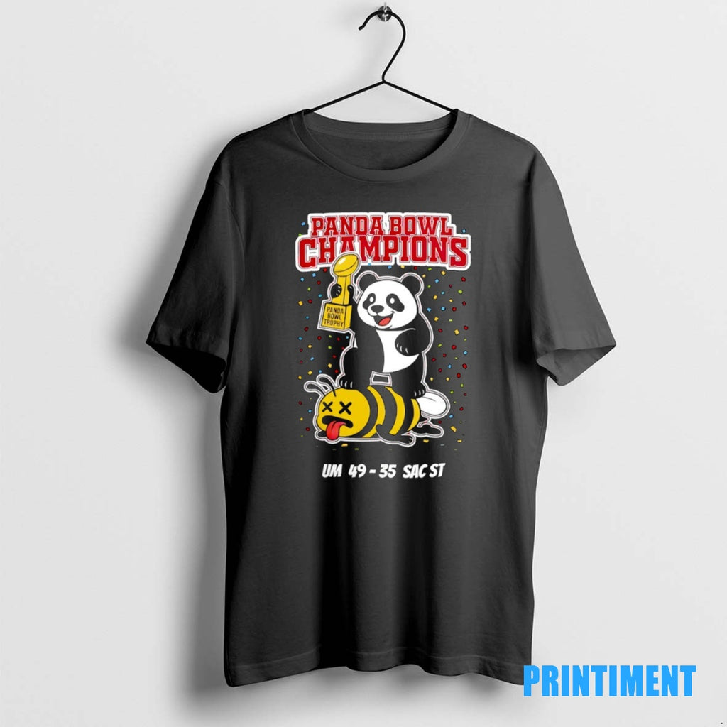 Official Panda Bowl Champions Panda Bee Mascot Score Tee Sweater