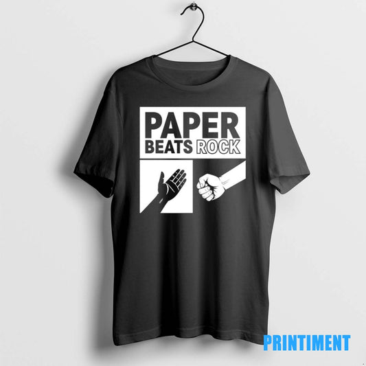 Official Paper Beats Rock Retro Hand Game Tee Sweater