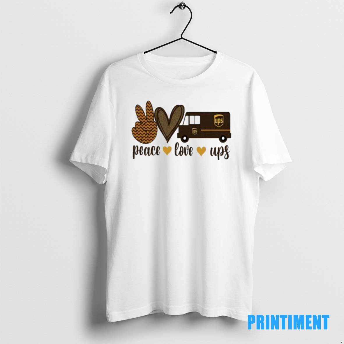 Official Peace Love Ups Hand Love Car Tee Sweater