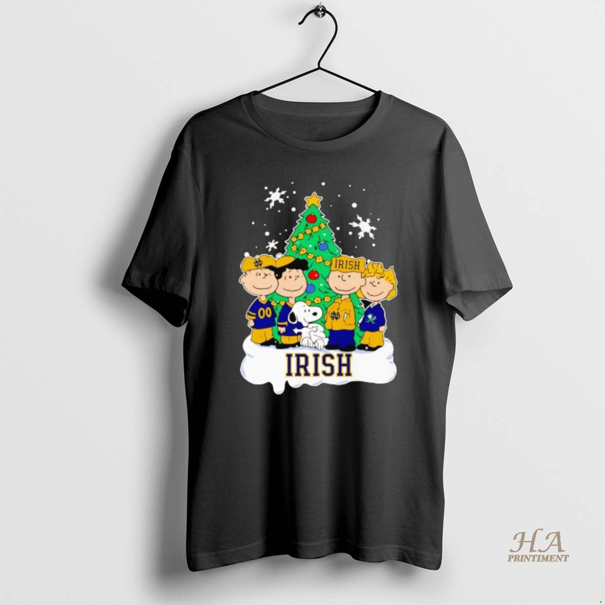 Official Peanuts Characters Notre Dame Fighting Irish Christmas Tree