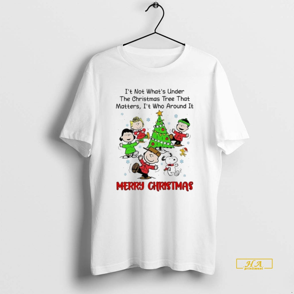 Official Peanuts Its Not Whats Under The Christmas Tree That Merry Christmas
