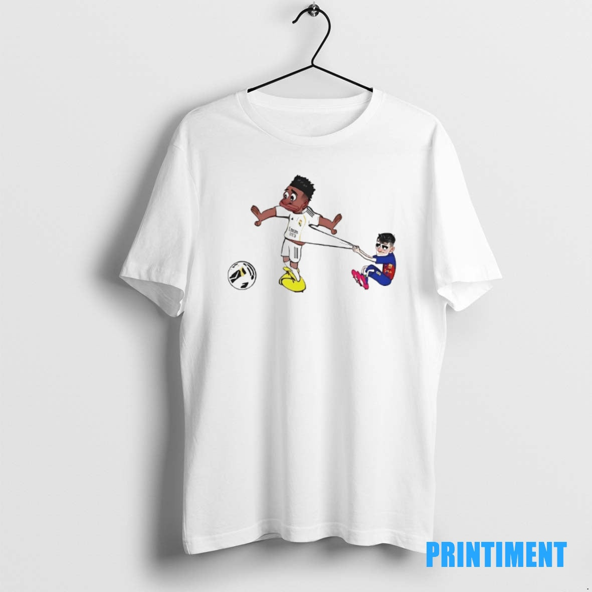 Official Pedri Pulling Vinicius Cartoon Tee Sweater