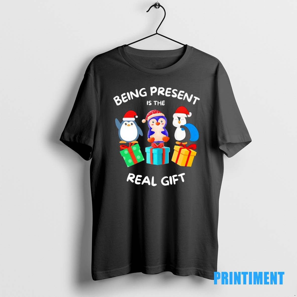 Official Penguin Being Present Is The Real Gift Christmas Tee Sweater