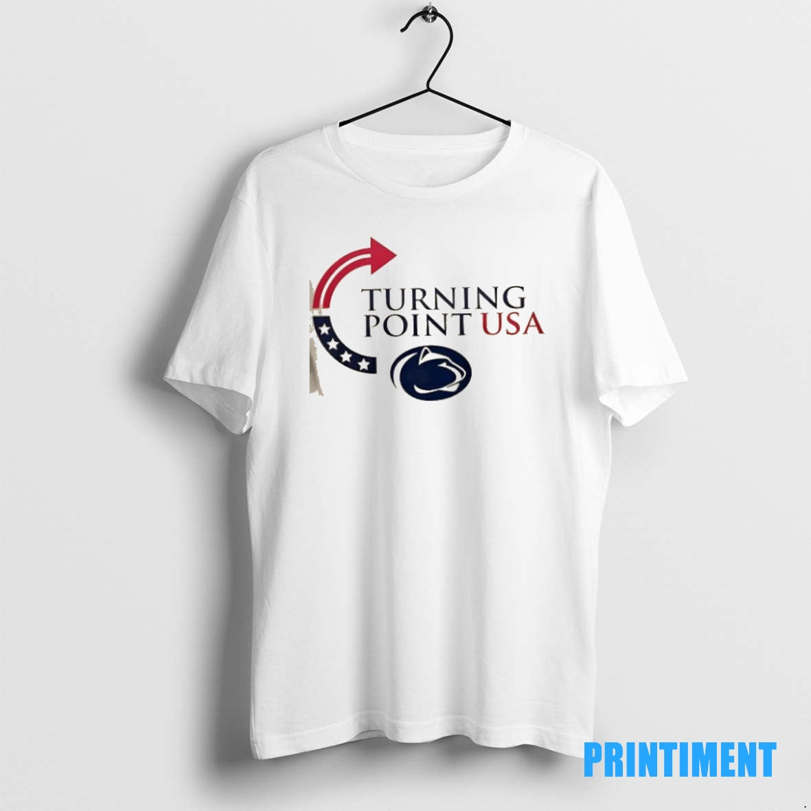 Official Penn State Nittany Lions X Freedom Turning Point Usa Charlie Kirk 2 Sided Tee