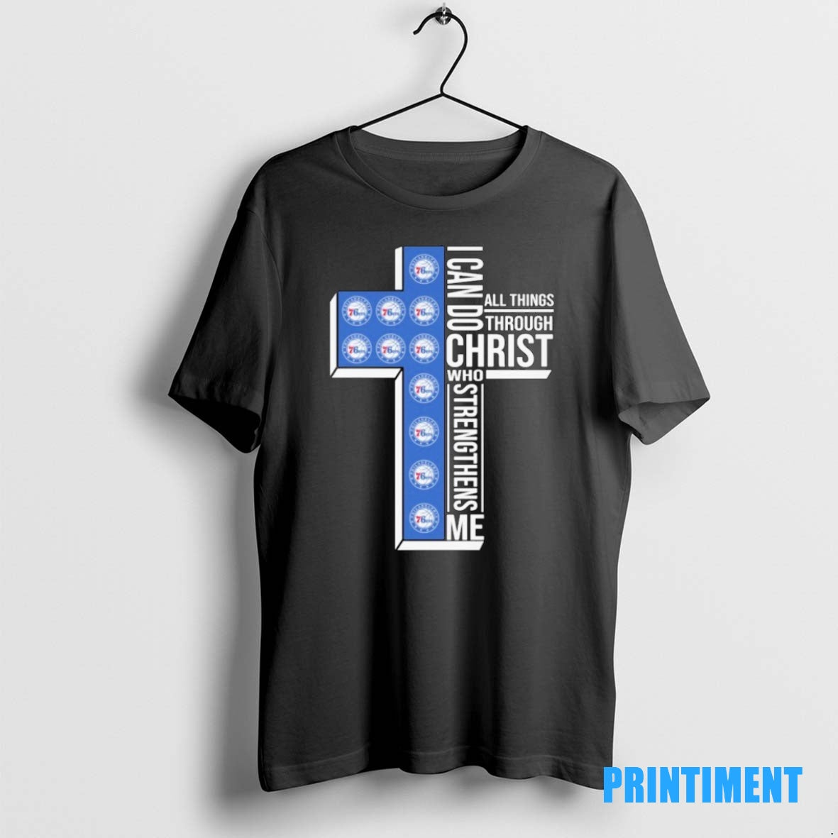 Official Philadelphia 76ers I Can Do All Things Through Christ Who Strengthen Me Tee Sweater