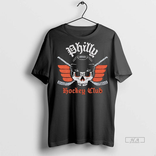 Official Philadelphia Flyers Skull Hockey Club Shirt