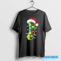 Official Pickle Santa Hat Lights Xmas Christmas Tee Sweater