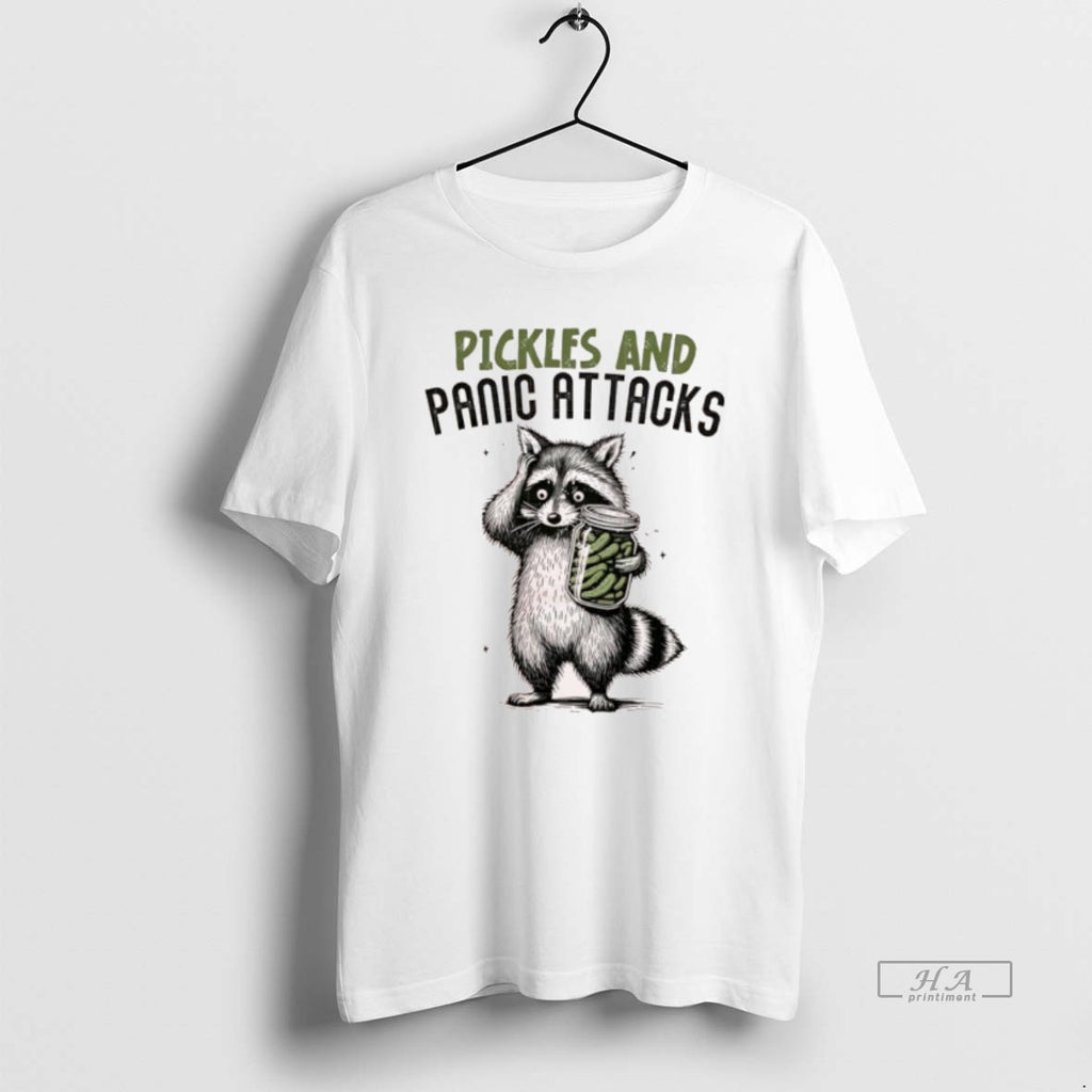 Official Pickles And Panic Attacks Mental Health Retro Raccoon