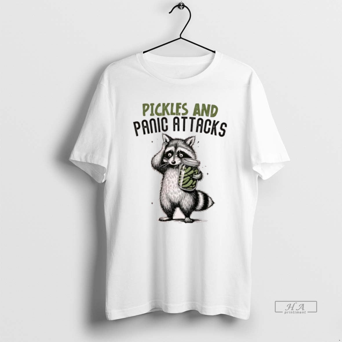 Official Pickles And Panic Attacks Mental Health Retro Raccoon