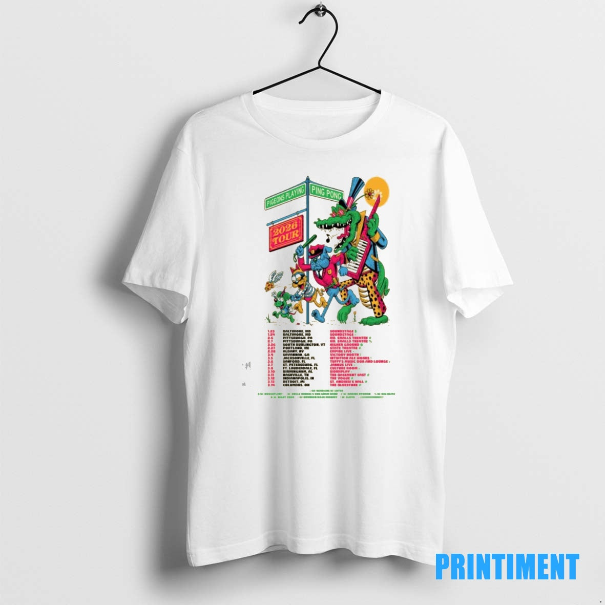 Official Pigeons Playing Ping Pong Gig 2026 Tour Tee Sweater
