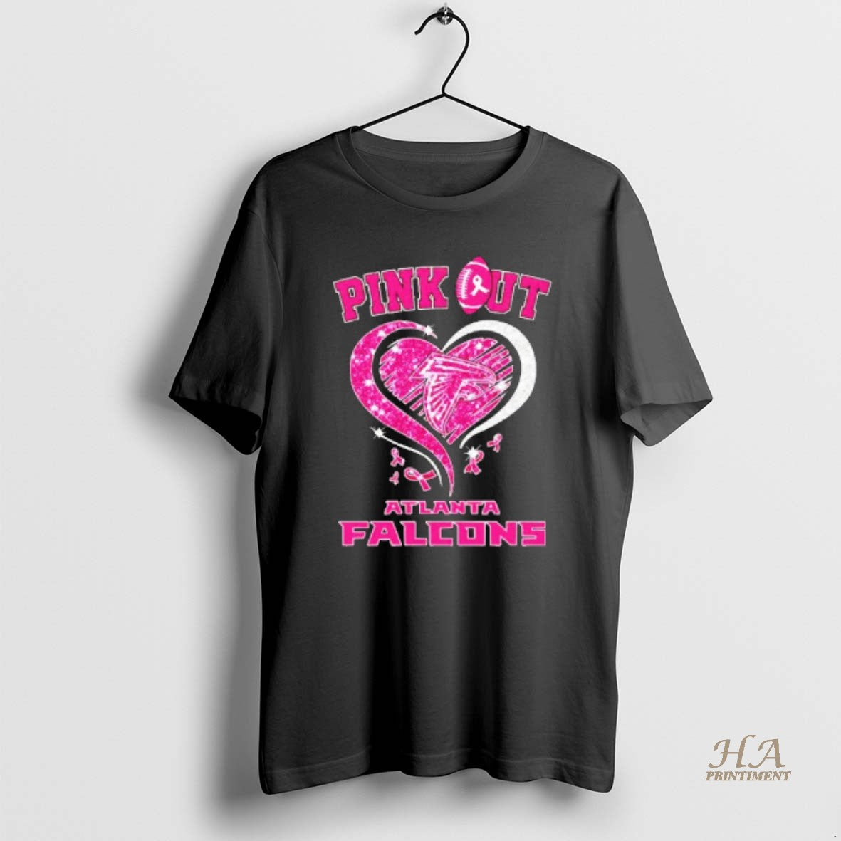 Official Pink Out Atlanta Falcons Breast Cancer Awareness Blackshirt