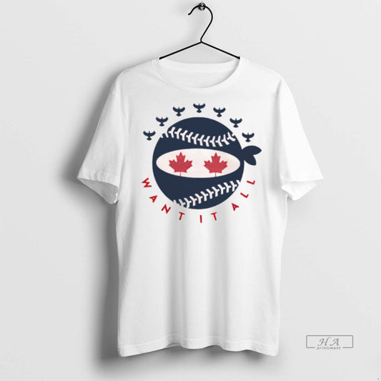 Official Pitching Ninja Red Maple Want It All Logo Shirt