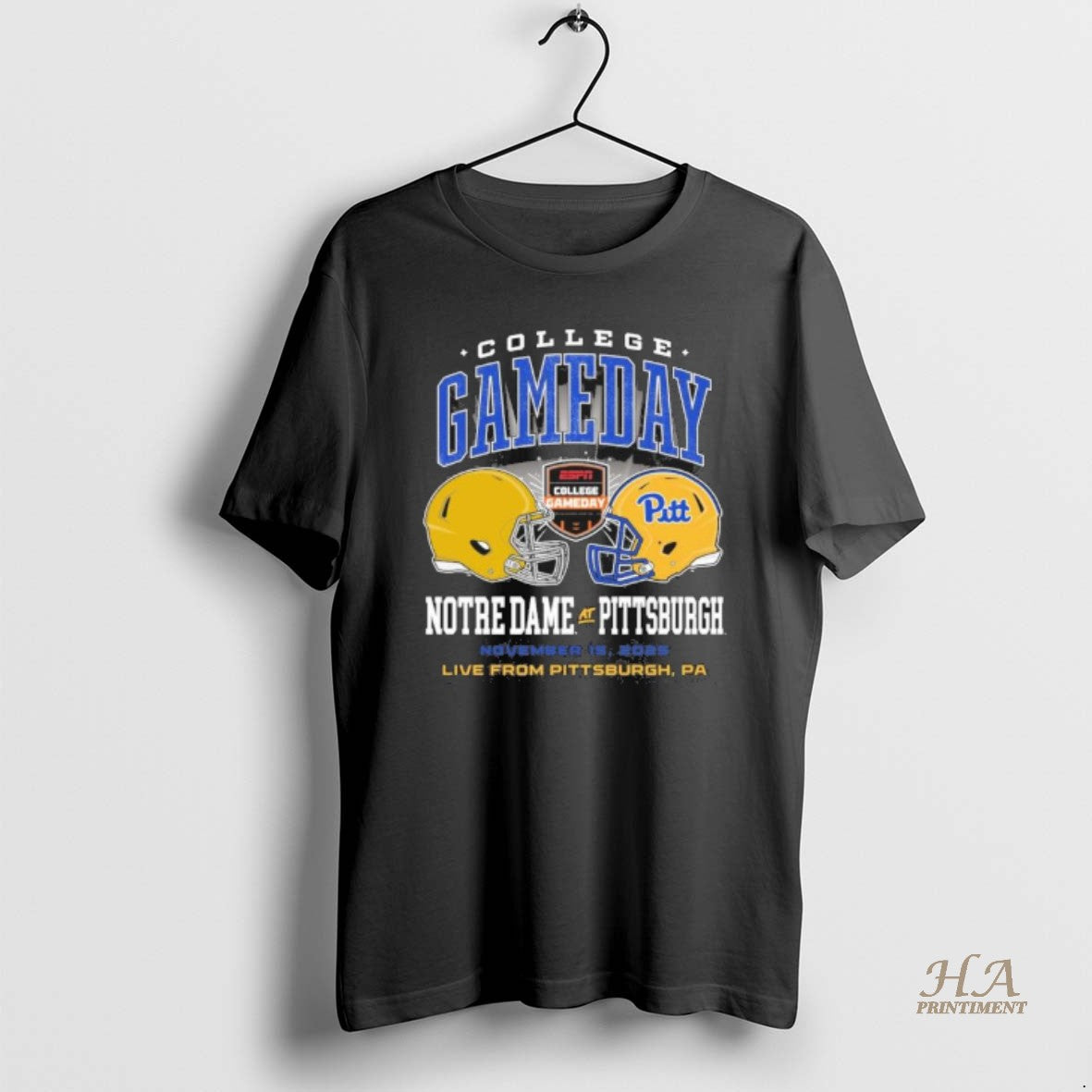 Official Pitt Panthers Vs Notre Dame 2025 College Gameday Duel Helmet