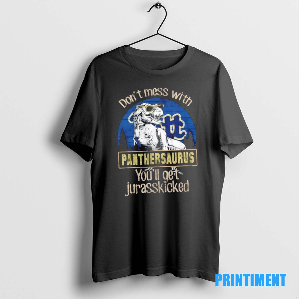 Official Pittsburgh Panthers Dont Mess With Panthersaurus Youll Get Jurasskicked Tee Sweater