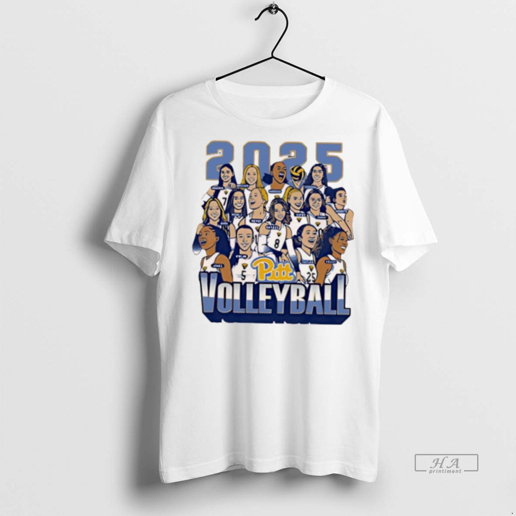 Official Pittsburgh Panthers Volleyball Caricature 2025 All Team Shirt