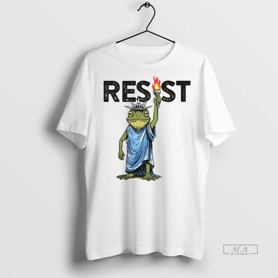 Official Portland Frog Protest Resist Statue Of Liberty Shirt
