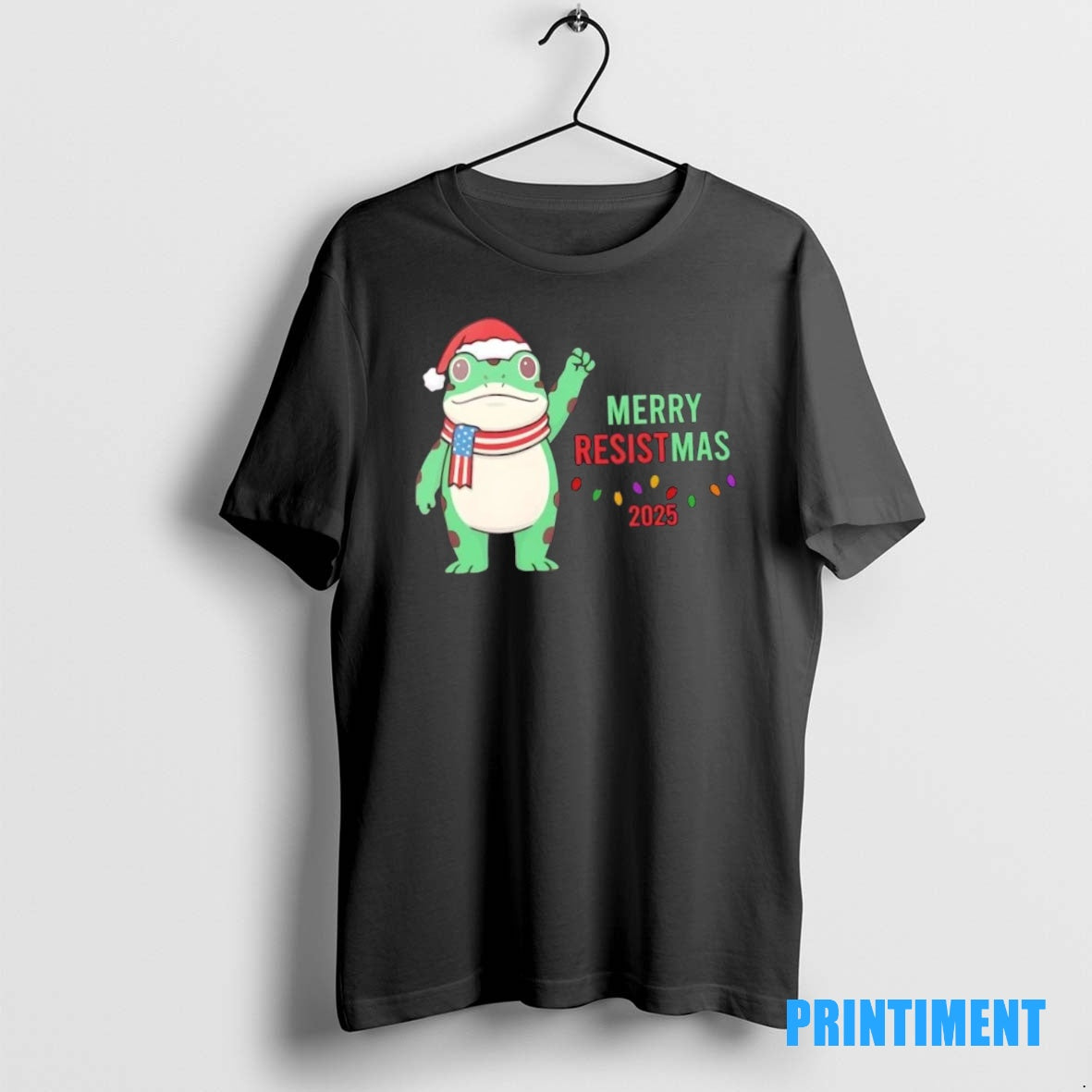 Official Portland Protest Frog Merry Resistmas 2025 Christmas Tee Sweater