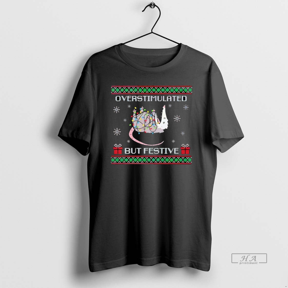 Official Possum Overstimulated But Festive Ugly Christmas