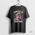 Official Powered By Crayons Bulldog Officer Family Military Gag
