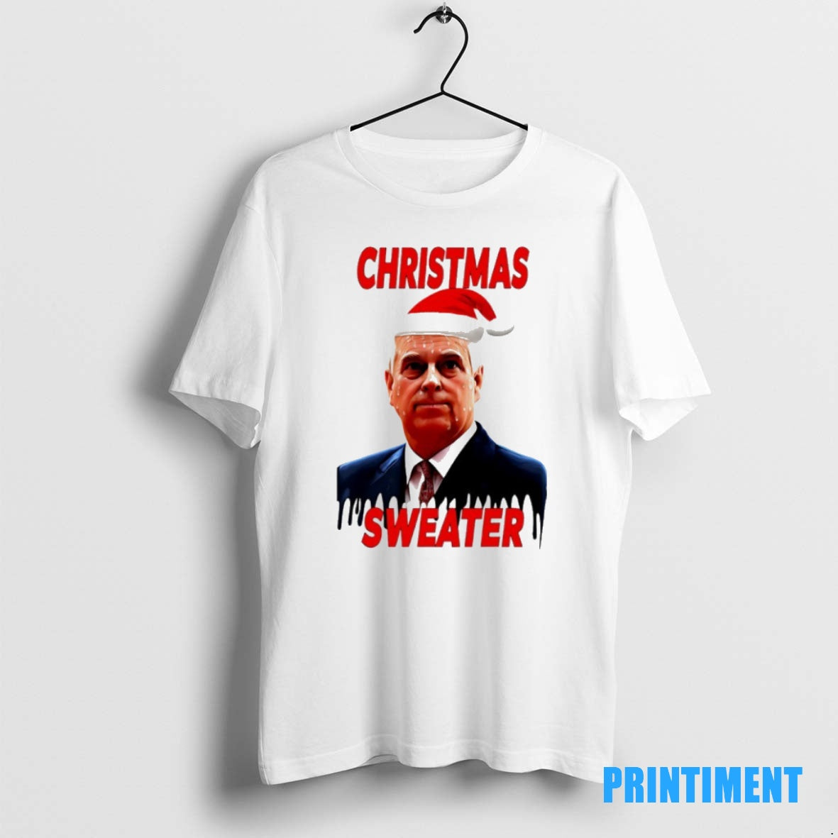 Official Prince Andrew Christmas Tee Sweater