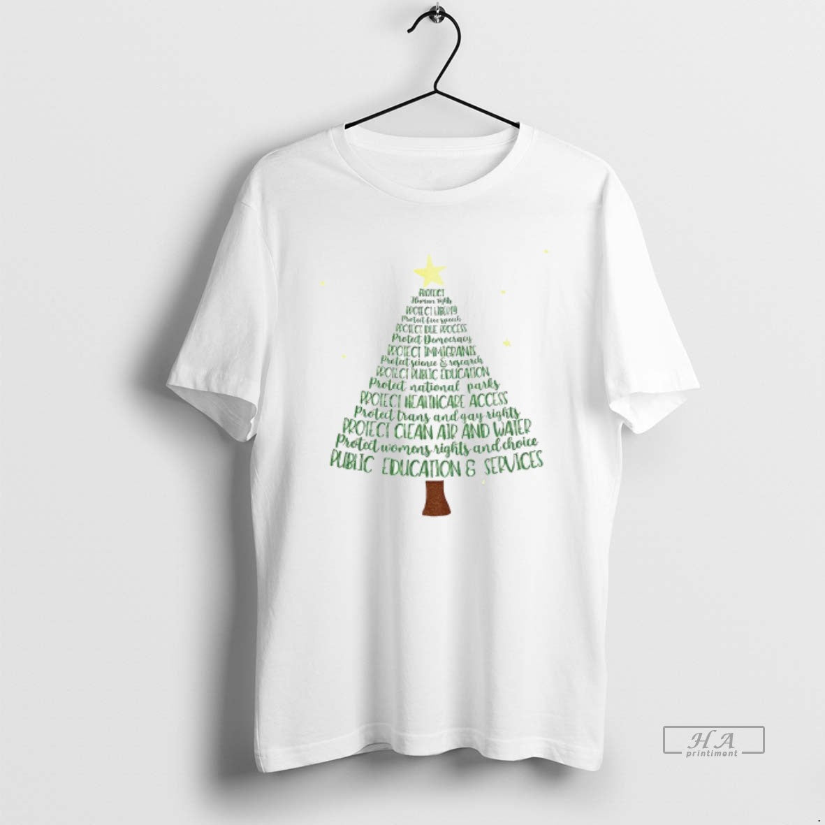 Official Protect Democracy Christmas Tree Anti Trump Fascism