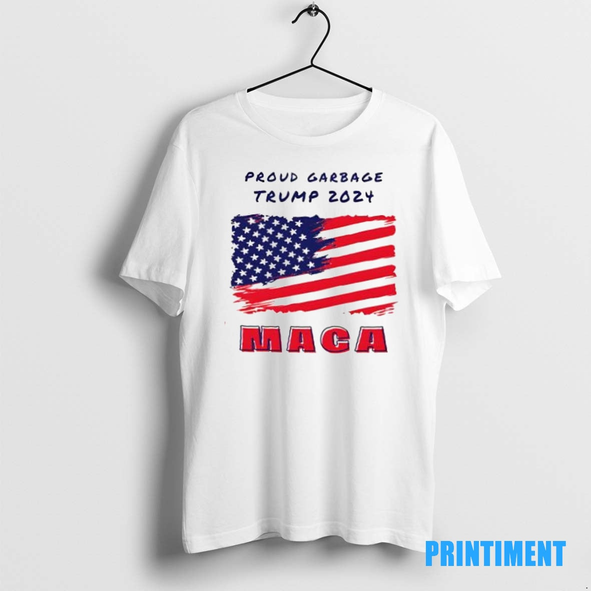 Official Proud Garbage Trump 2024 Maga America Flag Tee Sweater
