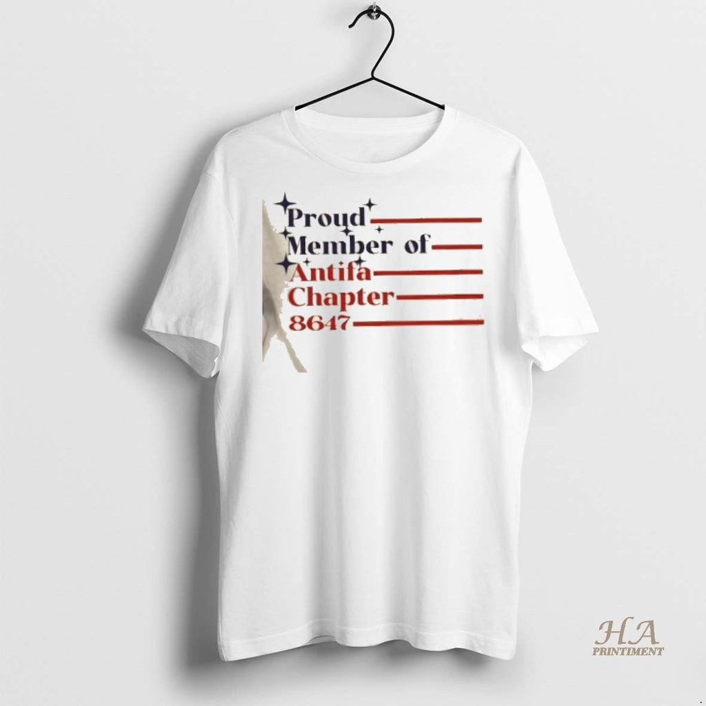 Official Proud Member Of Antifa Chapter 8647 Us Flag Shirt