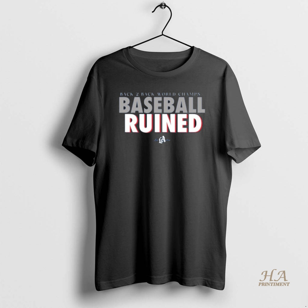 Official Qqgs9ycl Los Angeles Dodgers Mlb 2025 Back To Back World Series Champs Baseball Ruined