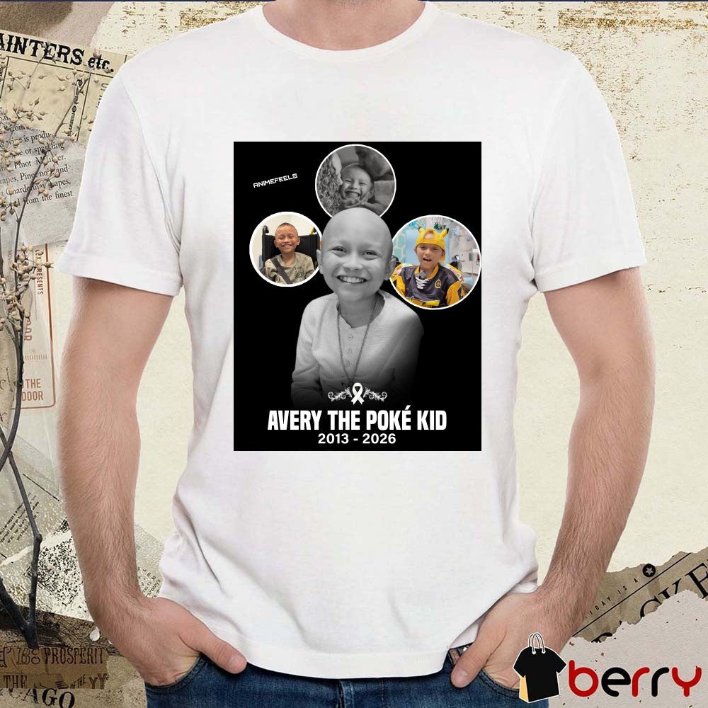 RIP Avery The Poke Kid 2013 – 2026 Anime Feels Poster t-shirt