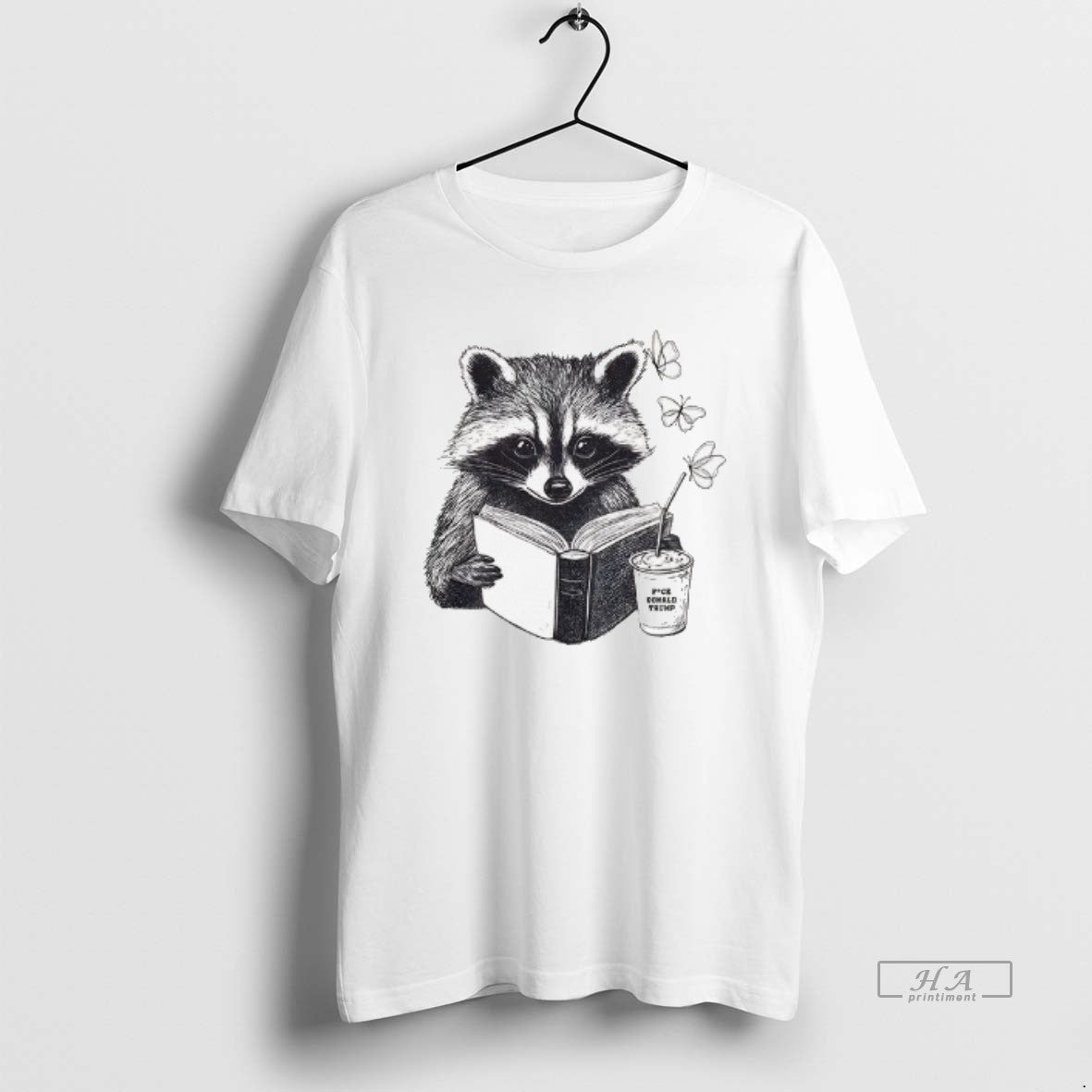 Official Raccon Reading Book And Coffee Subtle Anti Trump