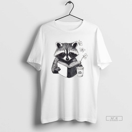 Official Raccon Reading Book And Coffee Subtle Anti Trump