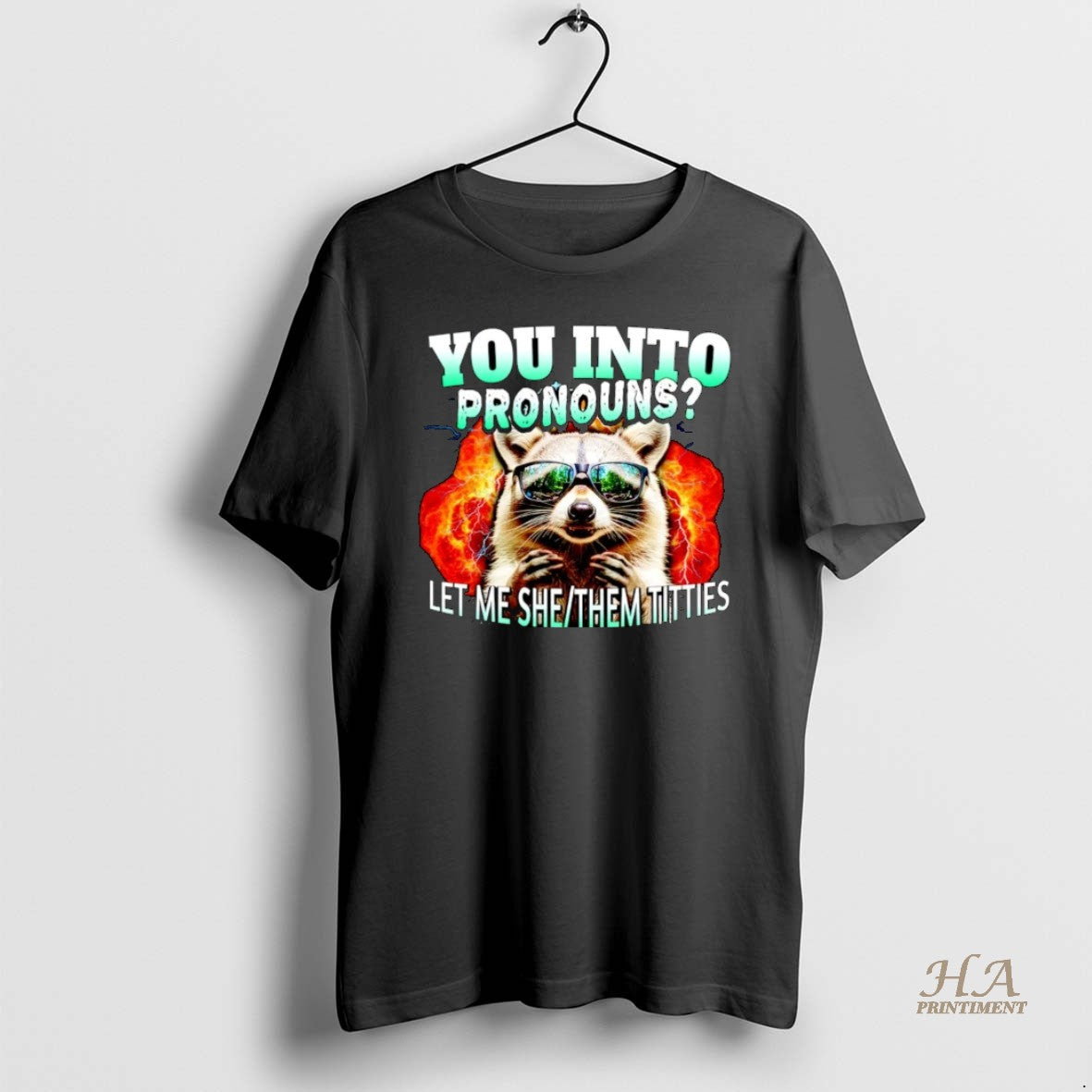 Official Raccoon You Into Pronouns Let Me She Them Tities Christmas
