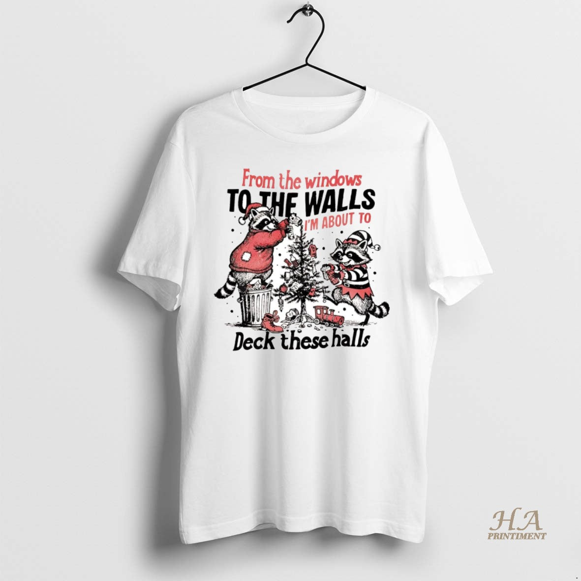 Official Raccoon From The Windows To The Walls Christmas Shirt