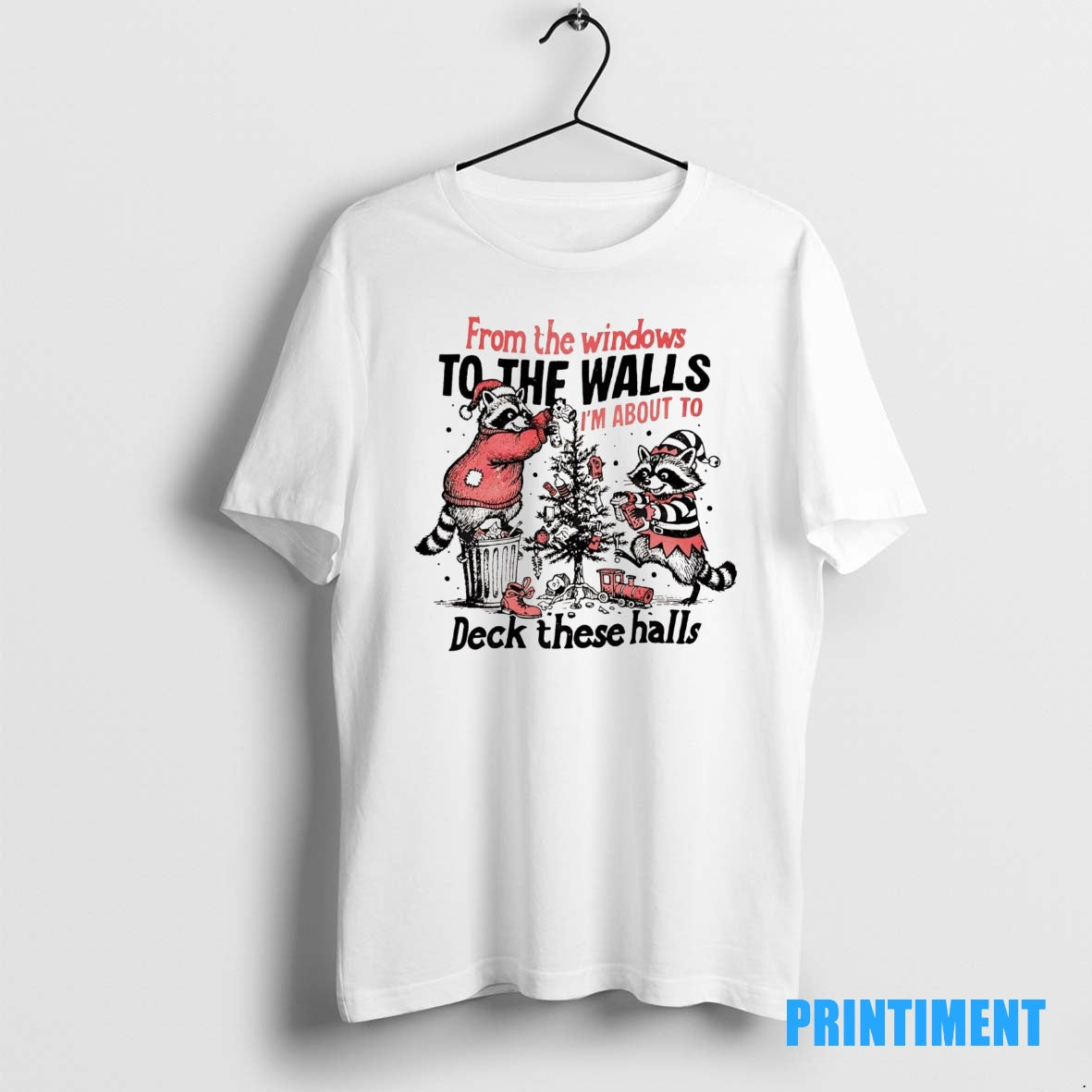 Official Raccoon From The Windows To The Walls Christmas Tee Sweater