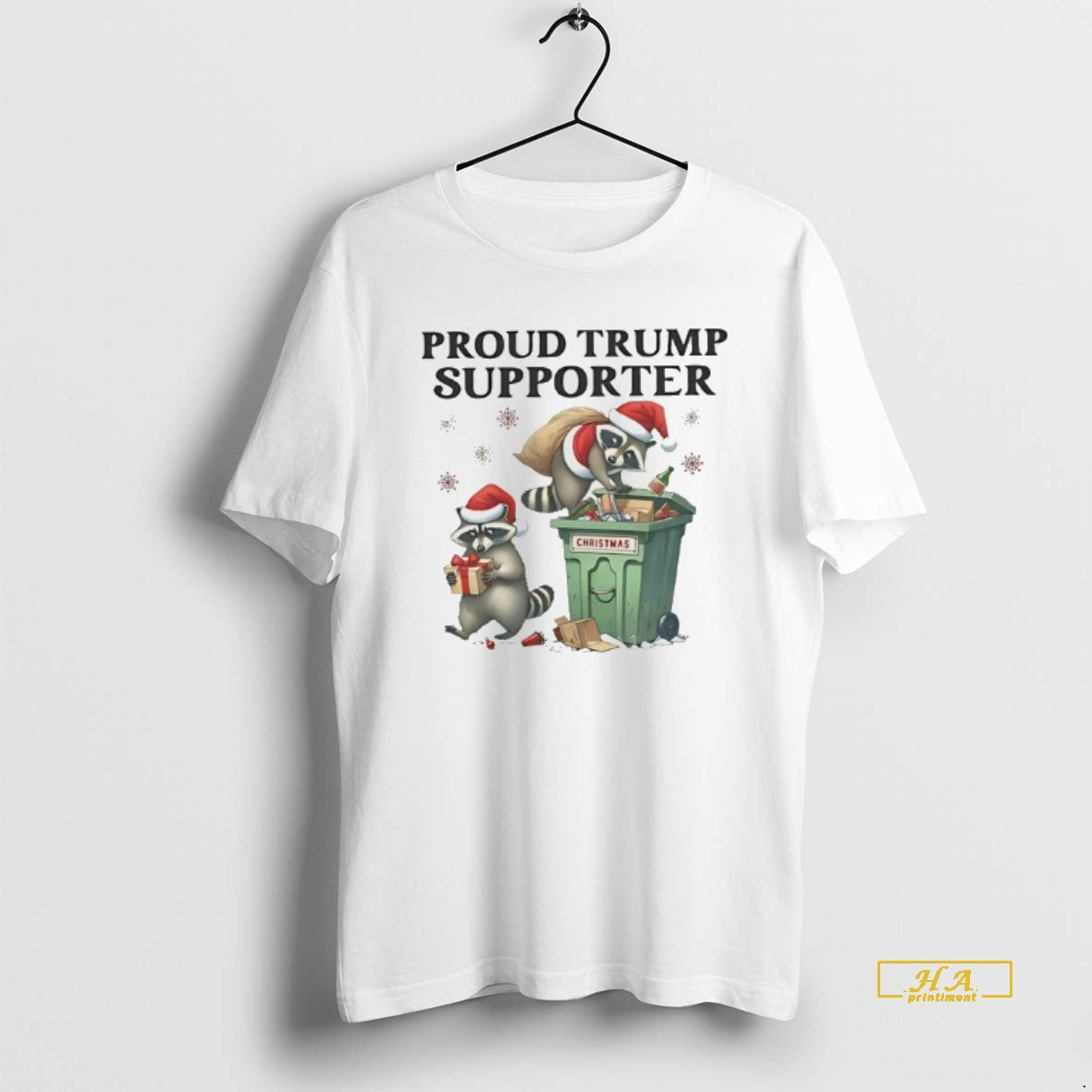 Official Raccoons Christmas Hat Proud Trump Supporter