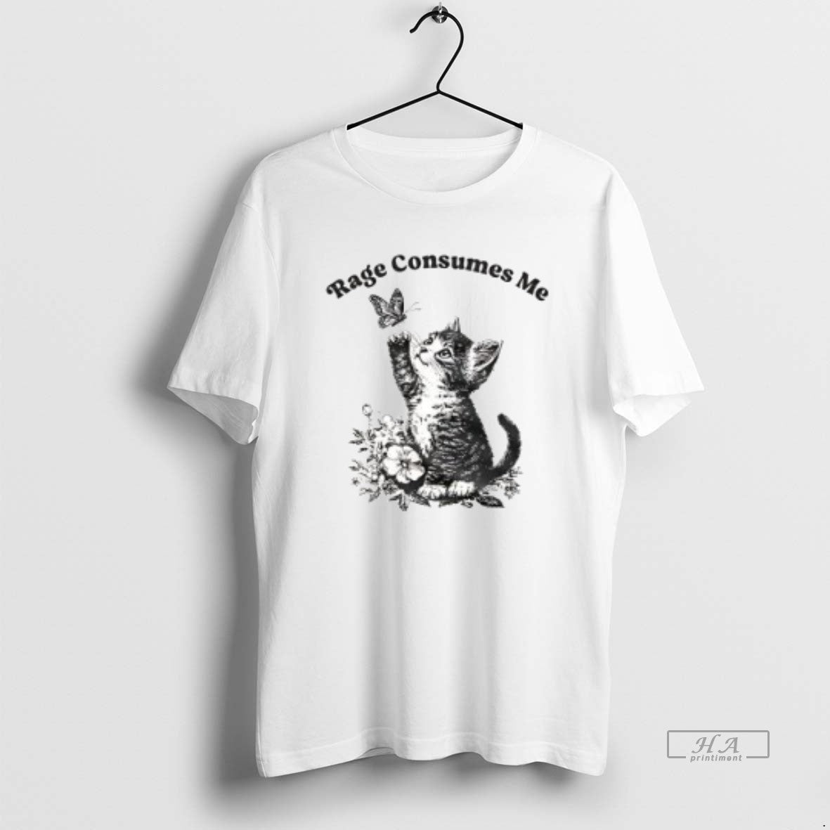 Official Rage Consumes Me Cute Cat Meme Vintage