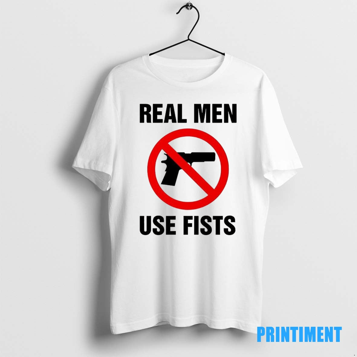 Official Real Men Use Fists Ban Gun Tee Sweater