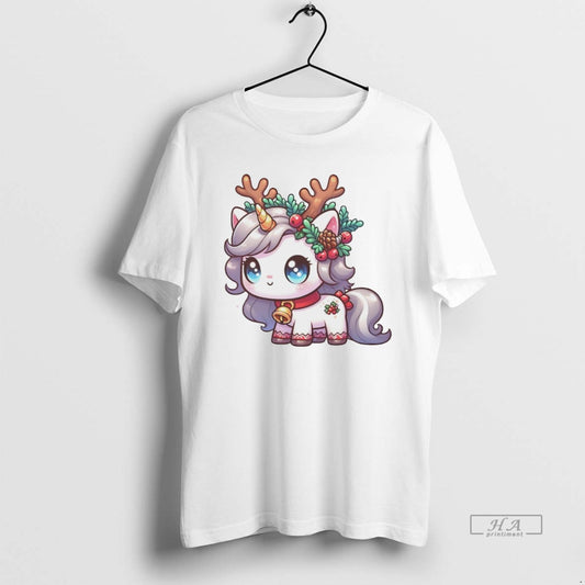 Official Reindeer Unicorn Holly Pinecone Christmas White