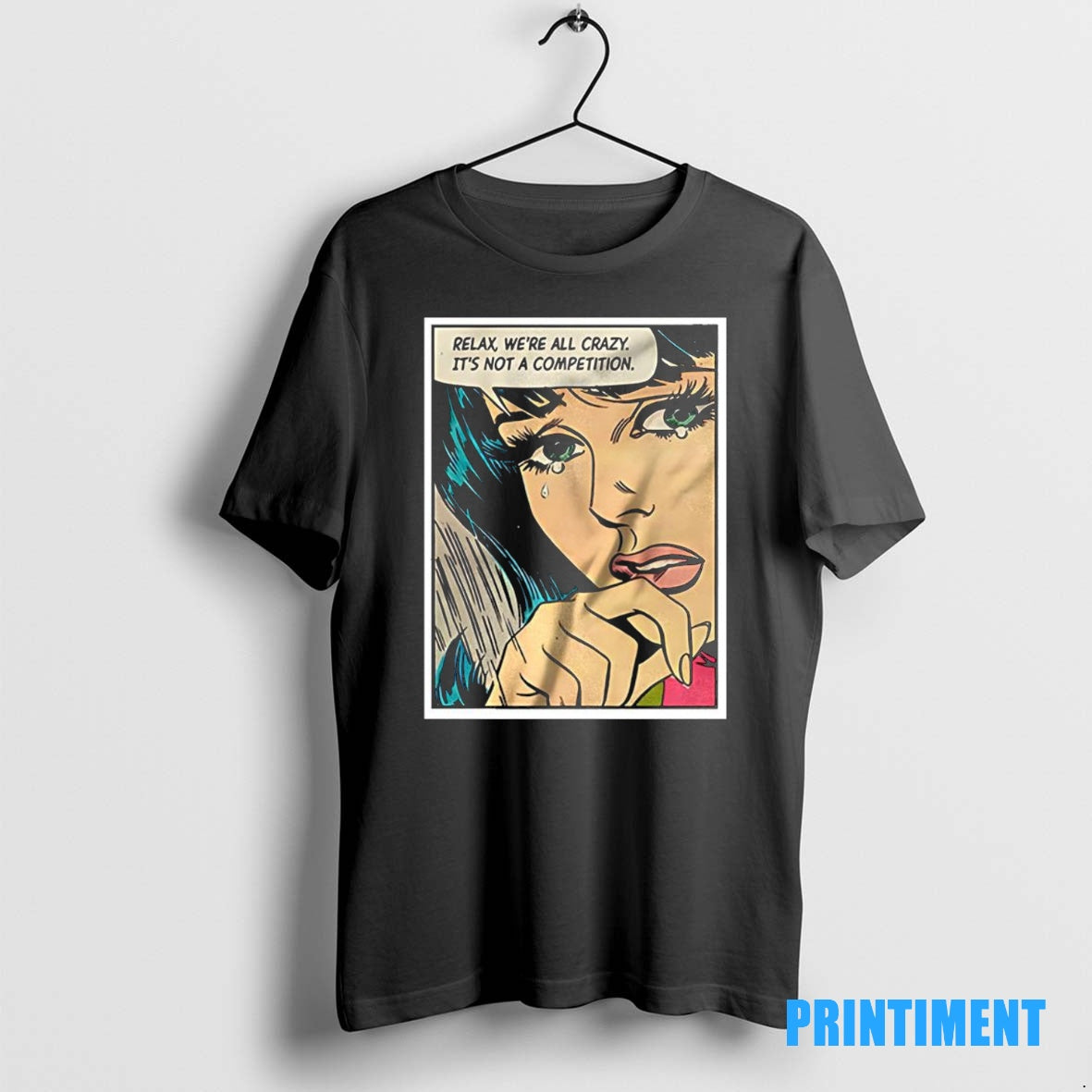 Official Relax Were All Crazy Its Not A Competition Comic Tee Sweater