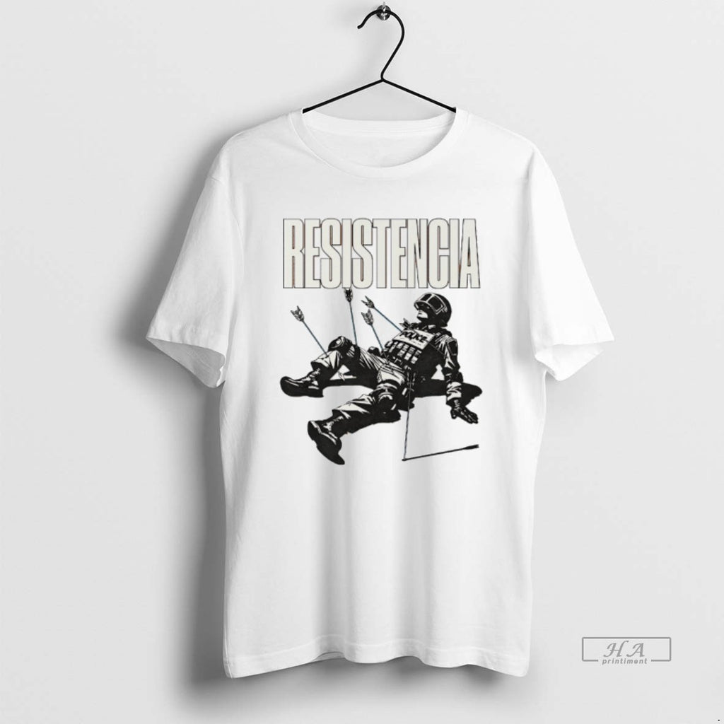 Official Resistencia Fallen Riot Police With Arrows Protest Art
